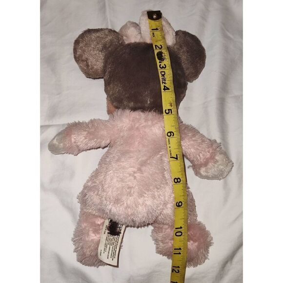 Pastel DISNEY Minnie Mouse Plush Rattle 12". Pink and gray. Lovey. Stuffed anima - Picture 5 of 7